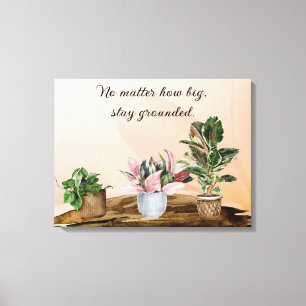 Citation personnalisée Plante pointé sur toile éti