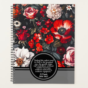 Citation Religieuse Avec Floral Rouge William Morr