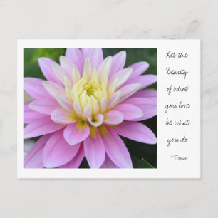 Citation Rumi de carte postale Zen Flower - Dahlia