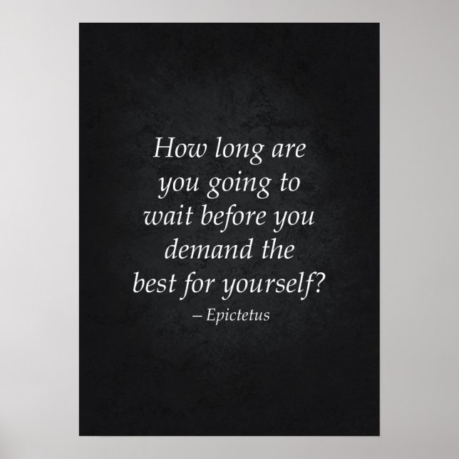 Citation stoïque - Affiche motivationnelle (Devant)