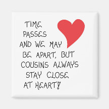 Citation sur Cousins - Magnet cadeau collectif