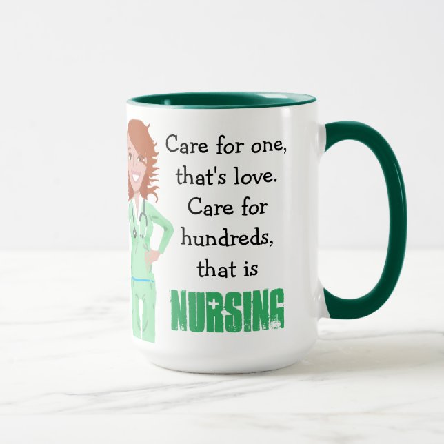 Citation sur l'Infirmière Tasse à Café Blanche et  (Droite)