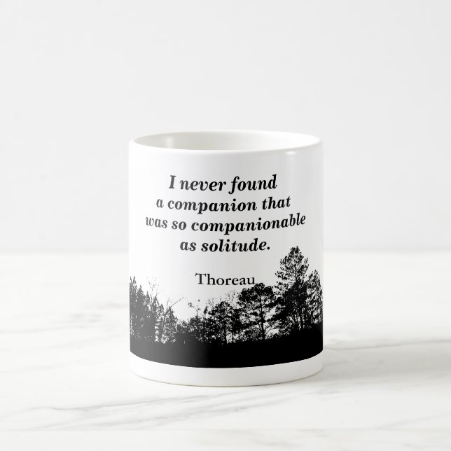 Citation Thoreau - tasse de café (Centre)