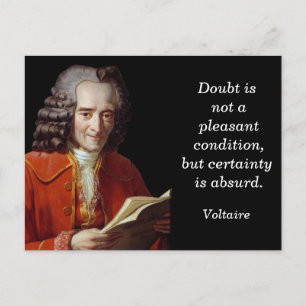 Citation Voltaire - Carte postale