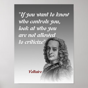 Citation Voltaire Sur Qui Vous Contrôle Poster