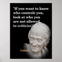 Citation Voltaire Sur Qui Vous Contrôle Poster