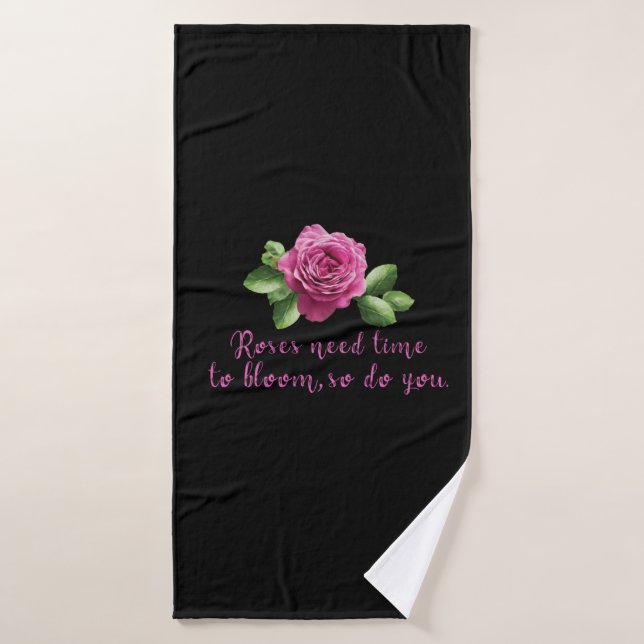 Citations amusantes sur les roses et l'amour (Serviette de bain)