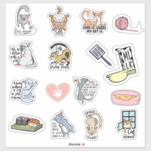 Citations de chats amusantes Stickers