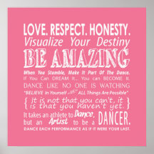 Citations De Danse Inspirante Poster - Rose