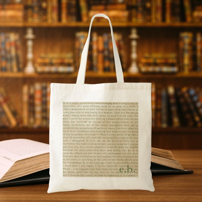 Citations de fierté et de préjugés Sac fourre-tout (Créateur téléchargé)