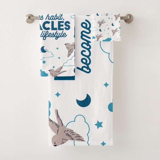 Citations de foi et motif d'oiseaux (En situation)