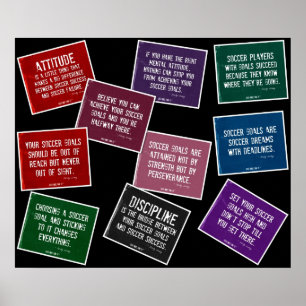 Citations de football 10 poster collage en couleur