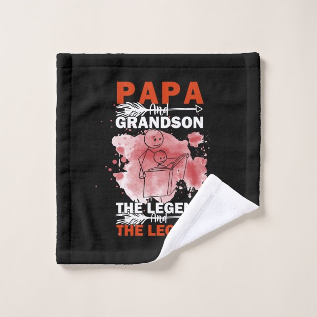 Citations de grand-père | Papa et petit-fils (Gant de toilette)