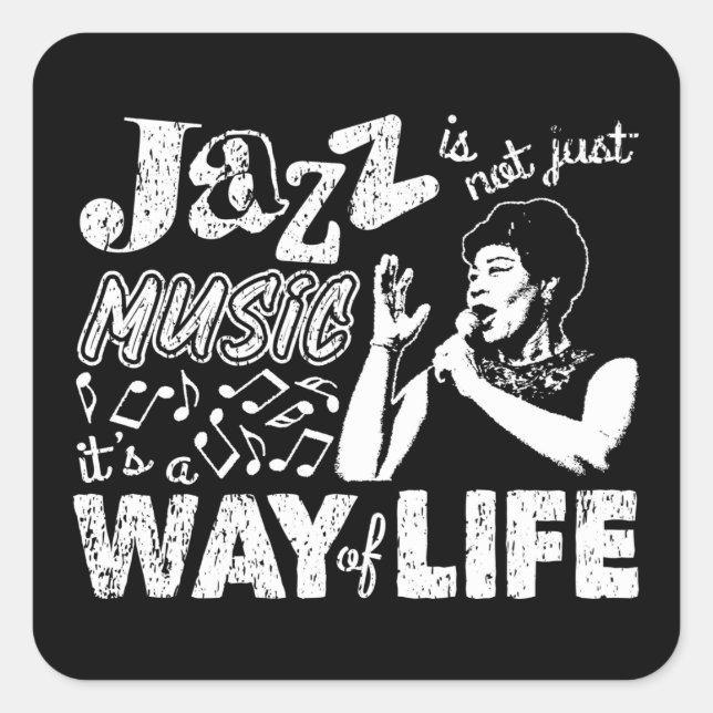 Citations de Jazz - Autocollants de musique (Devant)