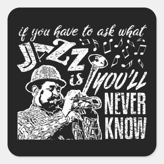 Citations de Jazz - Autocollants de musique (Devant)