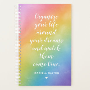 Citations de rêves aquarelles arc-en-ciel qui se r