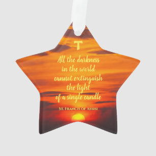 Citations de Saint François avec coucher de solei