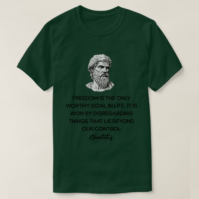Citations de stoïcisme Epictetus TShirt (Design devant)