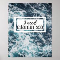 citations de vitamine mer affiche ocean wall art