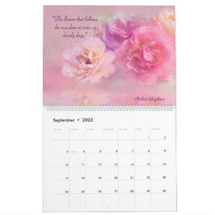 Citations Floral Love 2023 Calendrier