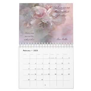 Citations Floral Love 2023 Calendrier
