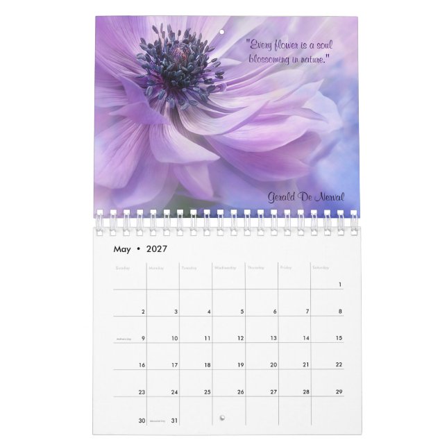 Citations Floral Love 2023 Calendrier (Mai 2027)