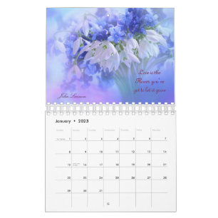 Citations Floral Love 2023 Calendrier