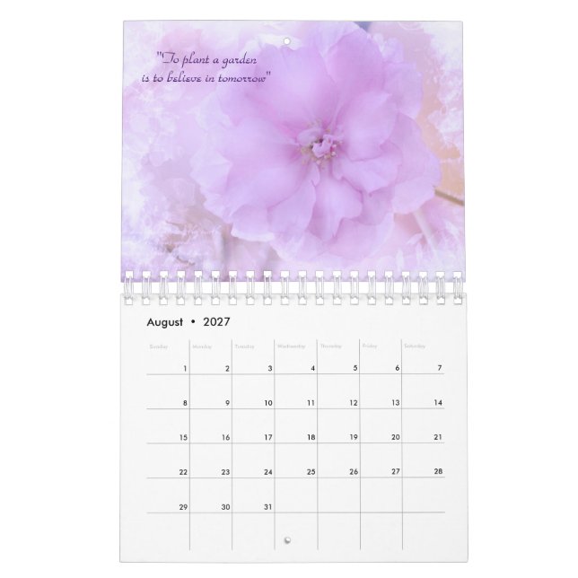Citations Floral Love 2023 Calendrier (Aug 2027)