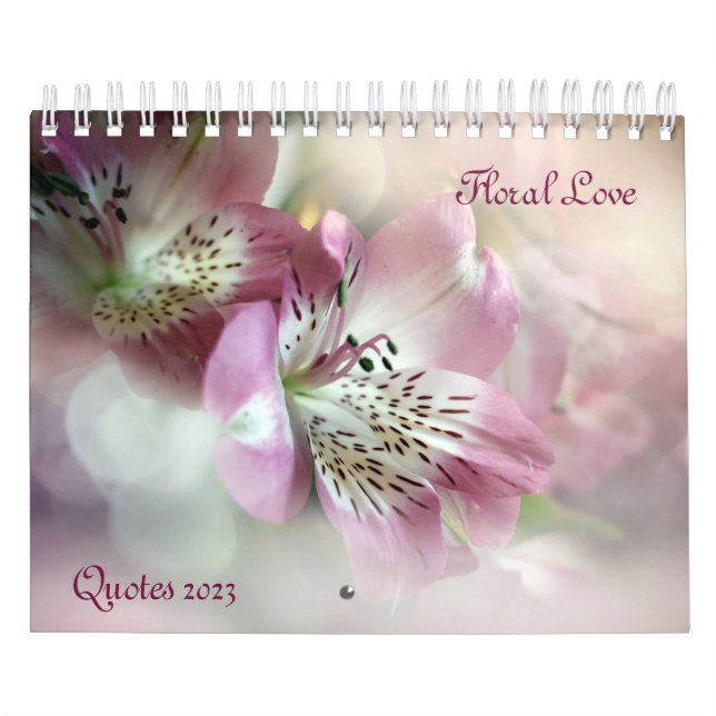 Citations Floral Love 2023 Calendrier (Protection)