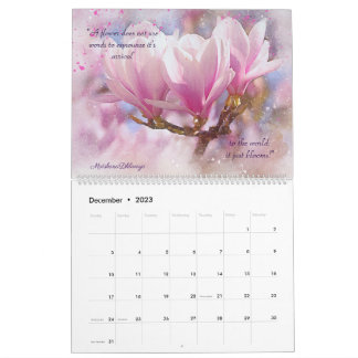 Citations Floral Love 2023 Calendrier
