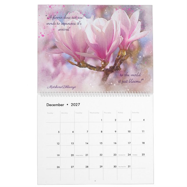 Citations Floral Love 2023 Calendrier (Dec 2027)