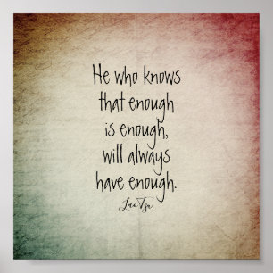 citations inspirantes poster Lao Tzu texte