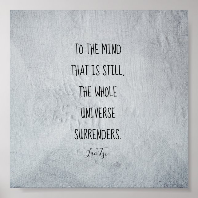 citations inspirantes poster Lao Tzu texte (Devant)