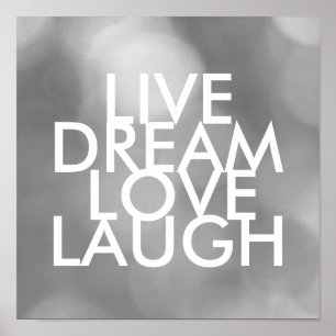 citations inspirantes poster live rêve amour rire
