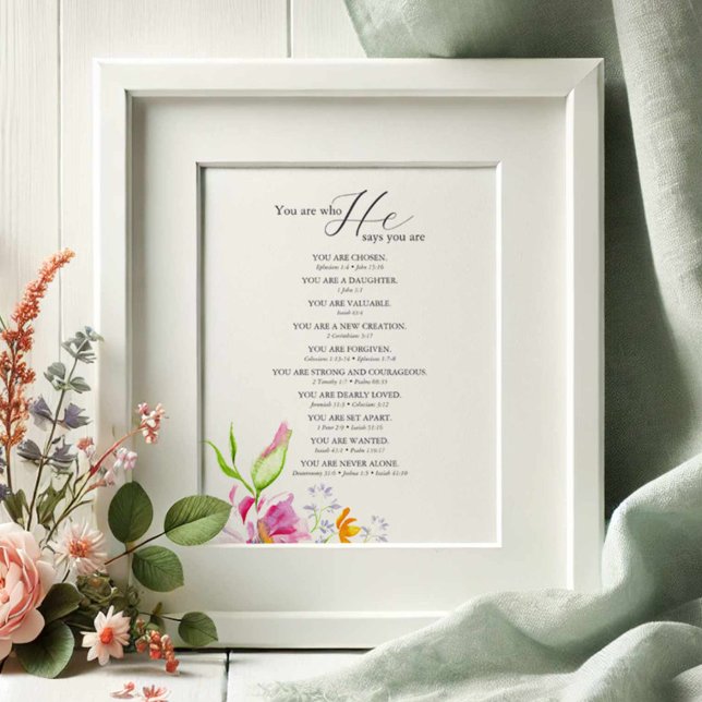 Citations Inspirationnelles Chrétiennes Pour Les F (Faith based gifts for her bible verses and watercolor flowers by Victoria Grigaliunas DoTellABelle )