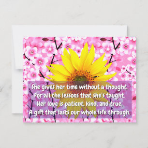 Citations / Message / Poème   Carte postale Floral