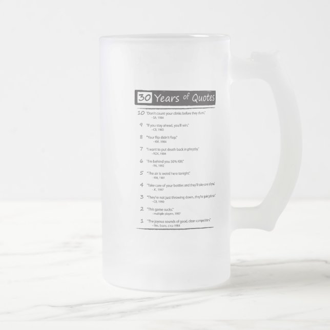citations sur une tasse givrée - customisée (Droit)