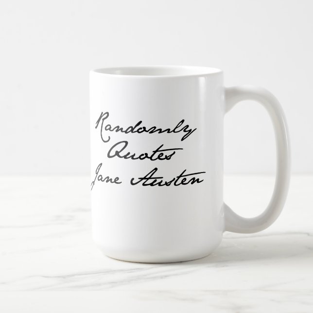 Cite aléatoirement la tasse de Jane Austen (Droite)