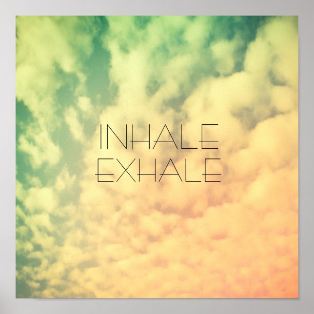 citer typographie poster texte sur les nuages (Devant)