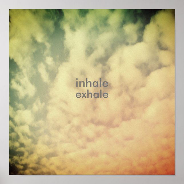 citer typographie poster texte sur les nuages (Devant)