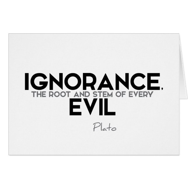 CITES : Platon : Ignorance, mal (Devant horizontal)