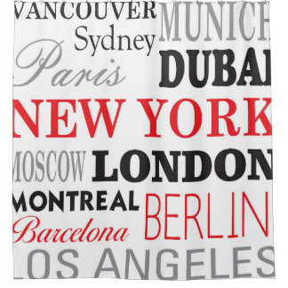 Cities of the world - Rideau de douche