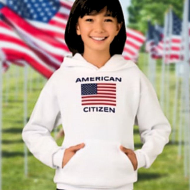 Citoyen Américain Enfants Sweat à Capuche Drapeau  (Créateur téléchargé)