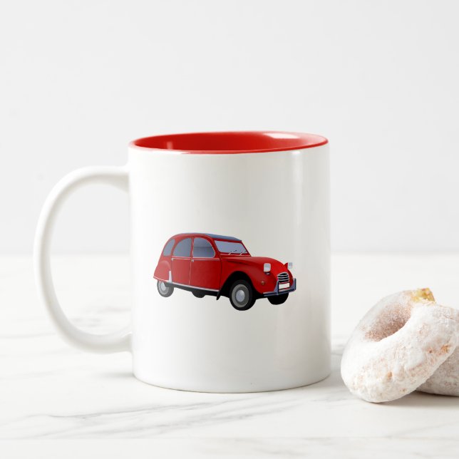 Citroen 2CV Café Mug (Avec donut)
