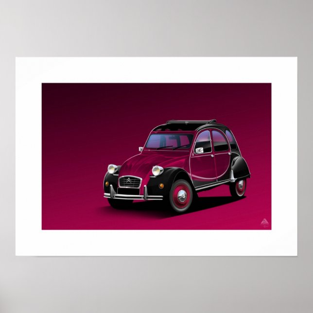 Citroen 2CV Charleston Poster Illustration (Devant)