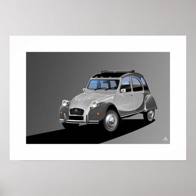 Citroen 2CV Charleston Poster Illustration (Devant)