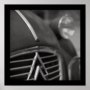 Citroen 2cv Classic poster vintage, design rétro