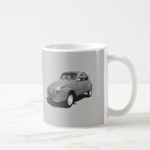 Citroën 2CV - gris - logo - tasse de