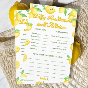 Citron Baby shower Baby Predictions et conseils je