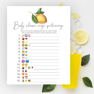 Citron baby shower Emoji jeu d'image